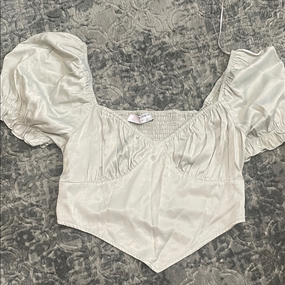 5/$25 🌟 Sophie Rue Cream Puff Sleeve Blouse